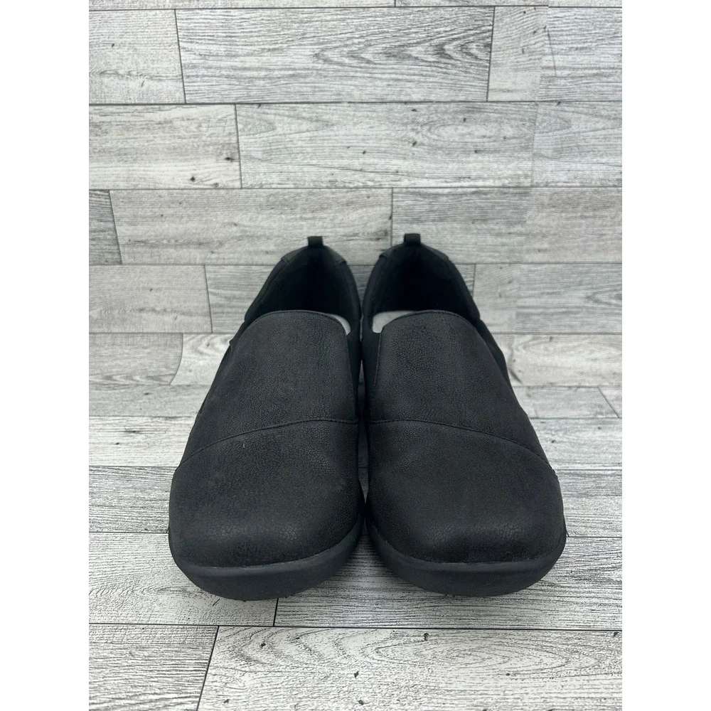 Clarks Cloudsteppers Sillian Paz‎ Black Slip On Loafers Women Size 9.5 M